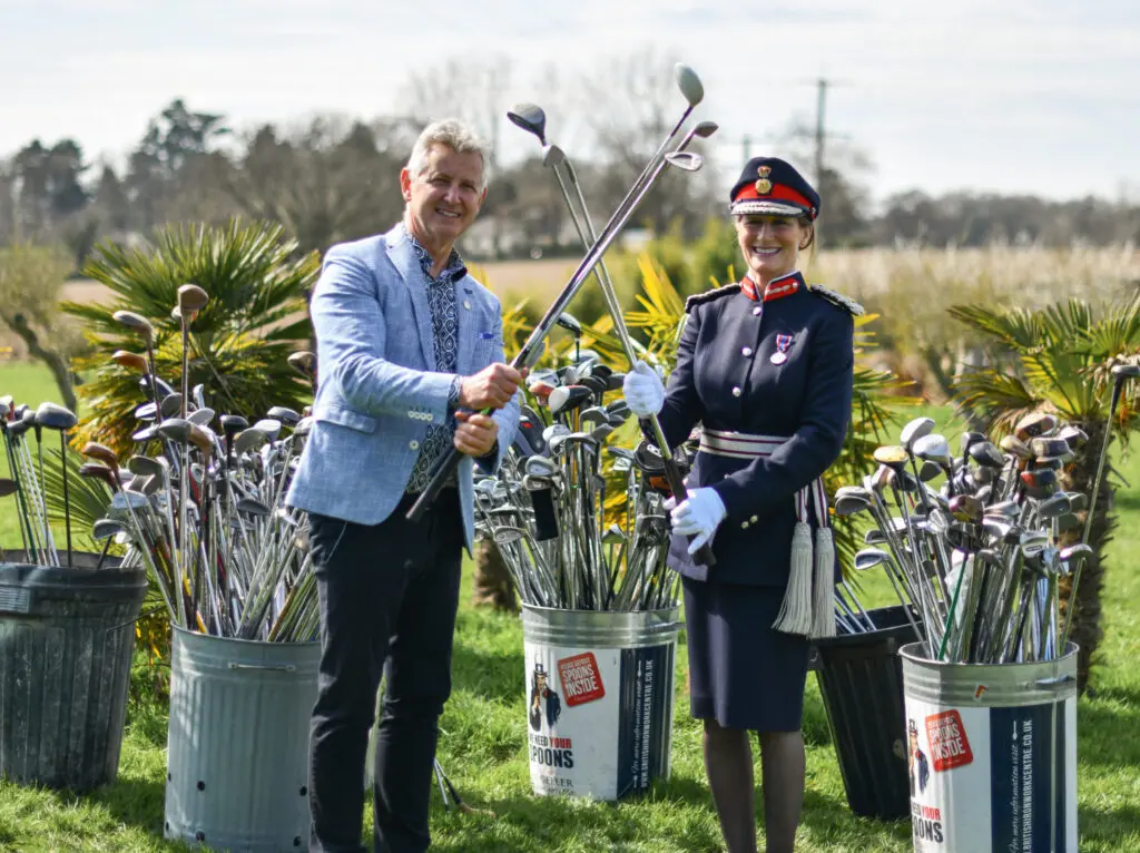 Clive-Knowles-and-Anna-Turner-with-Golf-Clubs-1024x766