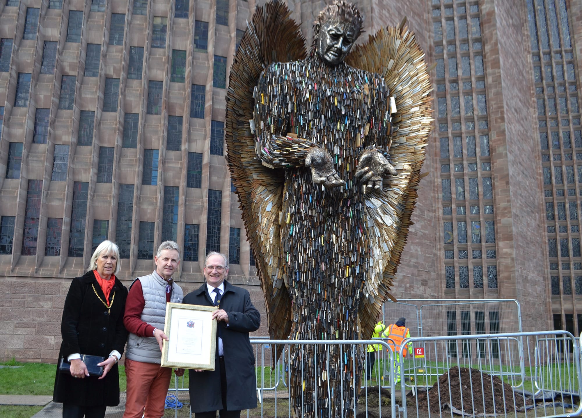The Knife Angel Lands in the City of Peace & Reconciliation