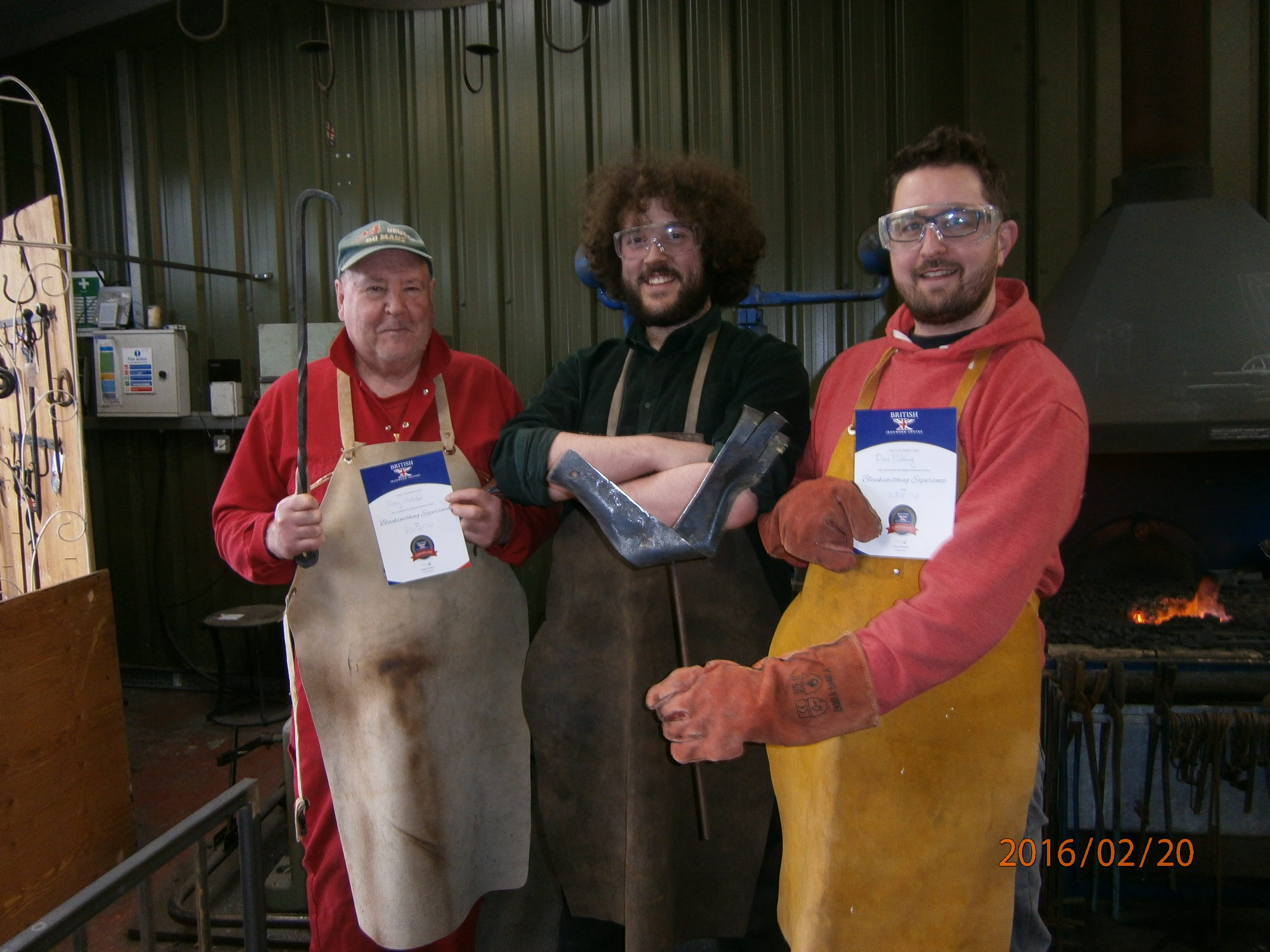 Father and son have a taste of the forge