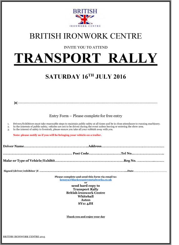 Transport Rally preparations are underway
