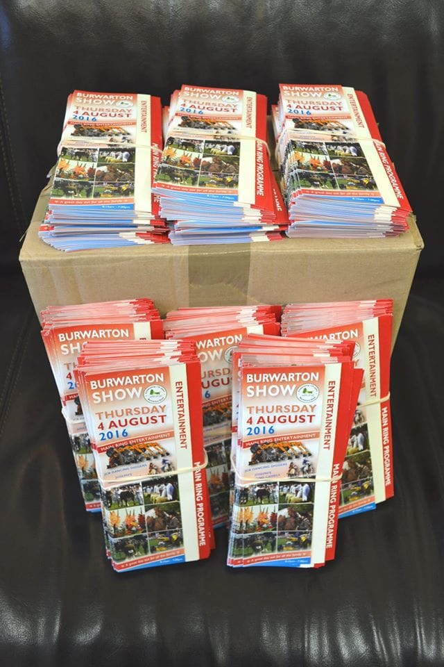 Burwarton show leaflets