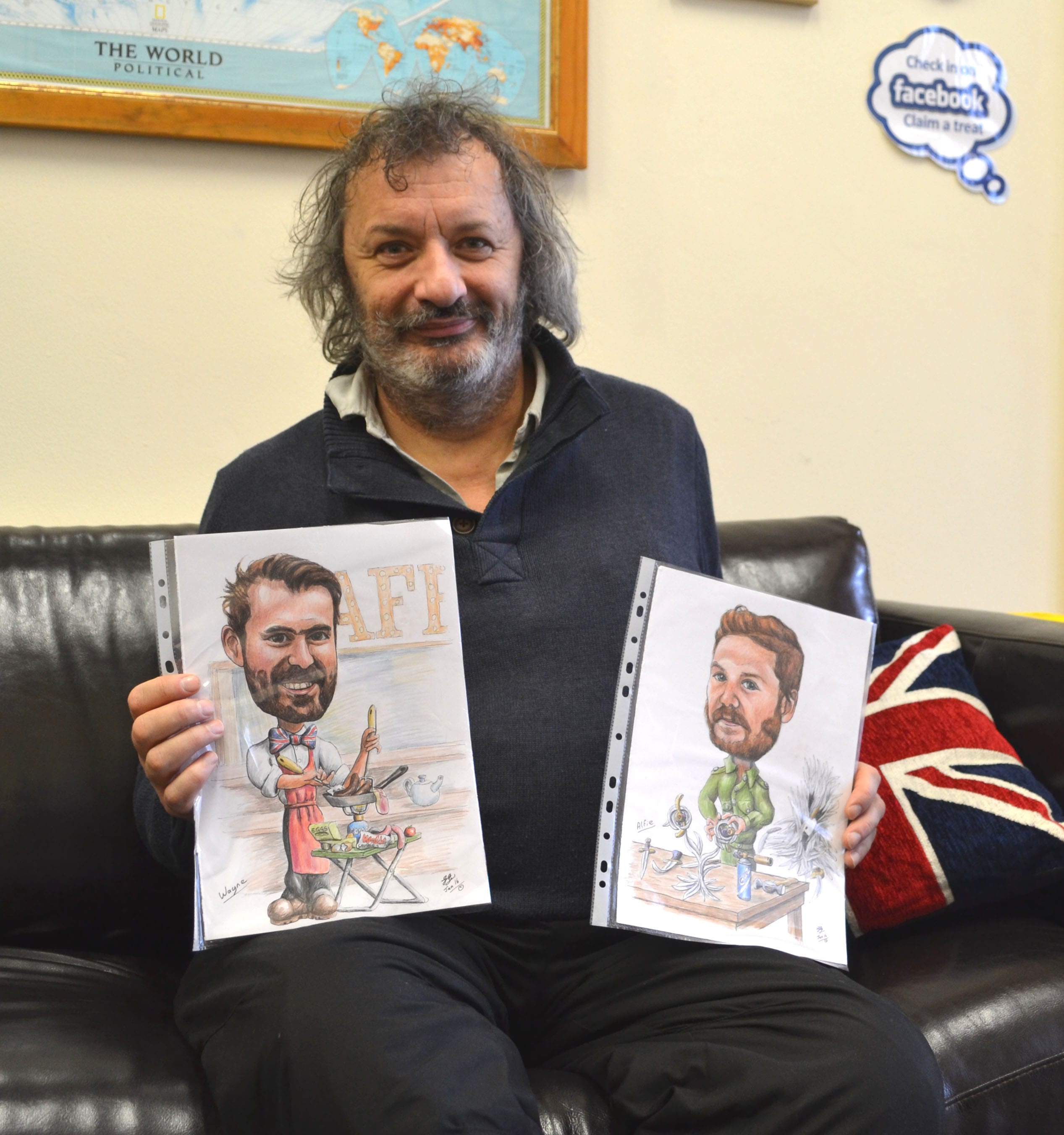 Caricature artist here for Transport Rally