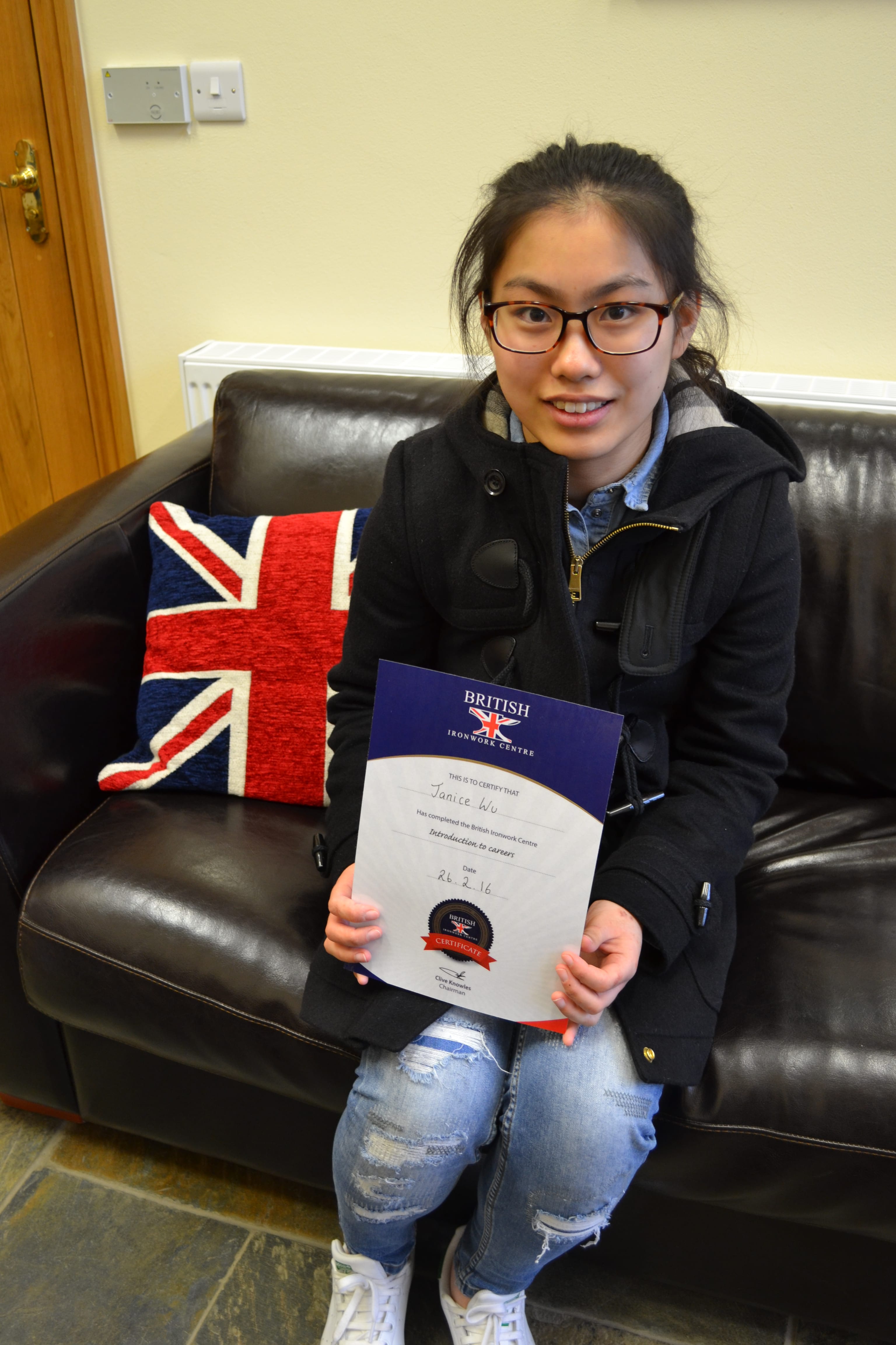 Janice receives her Induction to careers