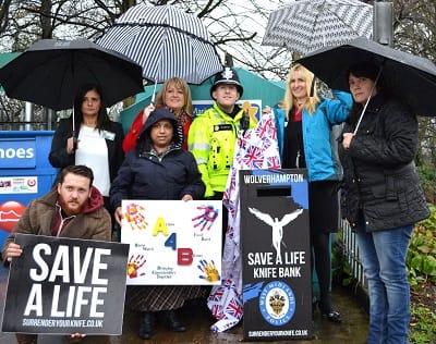 Wolverhampton knife bank unveiling
