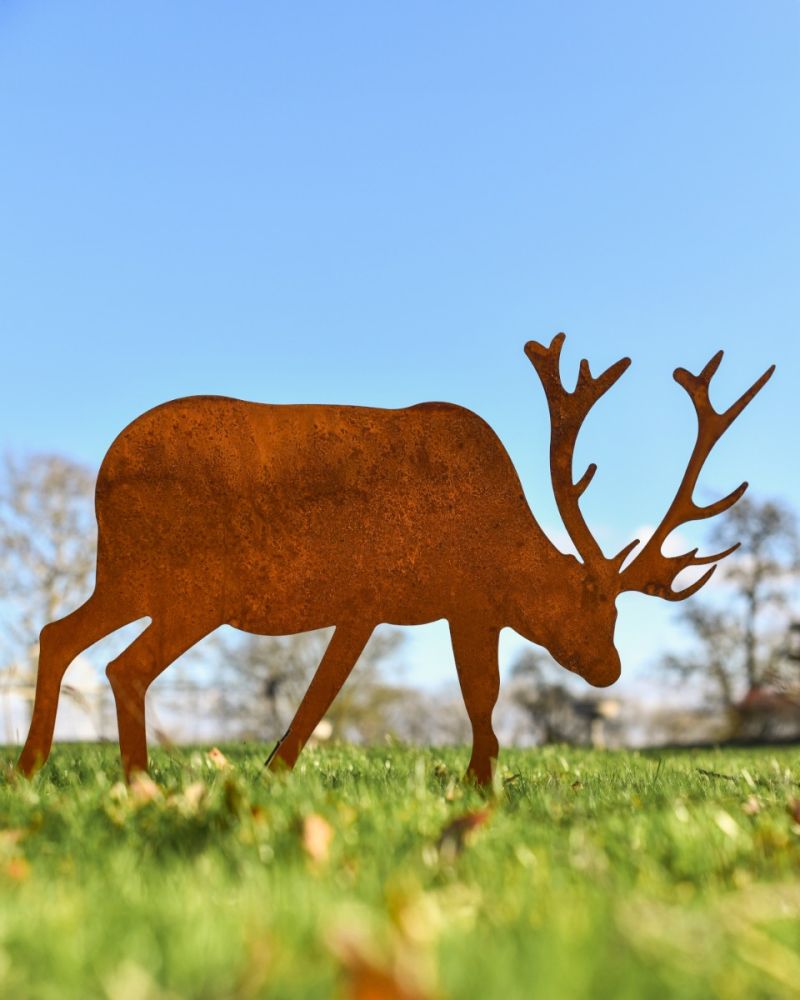  Rustic Stag Garden Silhouette - 19cm
