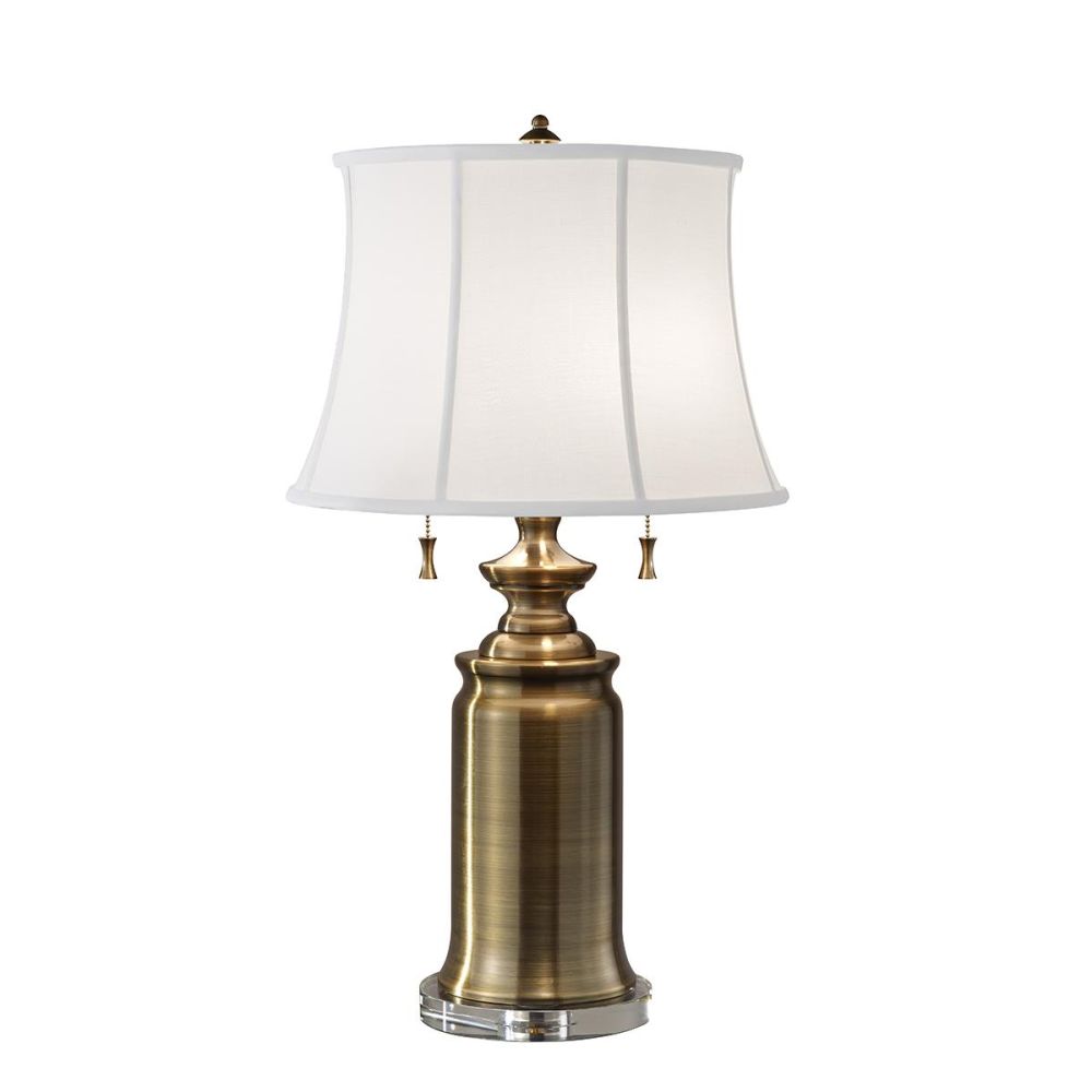 Antique Brass Stateroom Two Light Table Lamp 