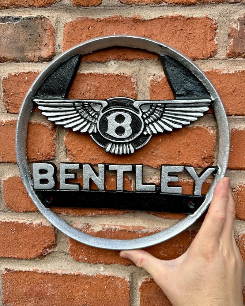 'Bentley' Cast Iron Automobilia Sign - 30cm 