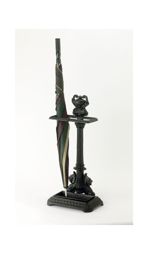 Black Ornate Walking Stick and Umbrella Stand