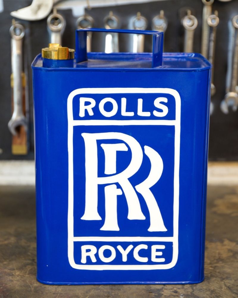 Vintage 'Rolls Royce' Decorative Fuel Can