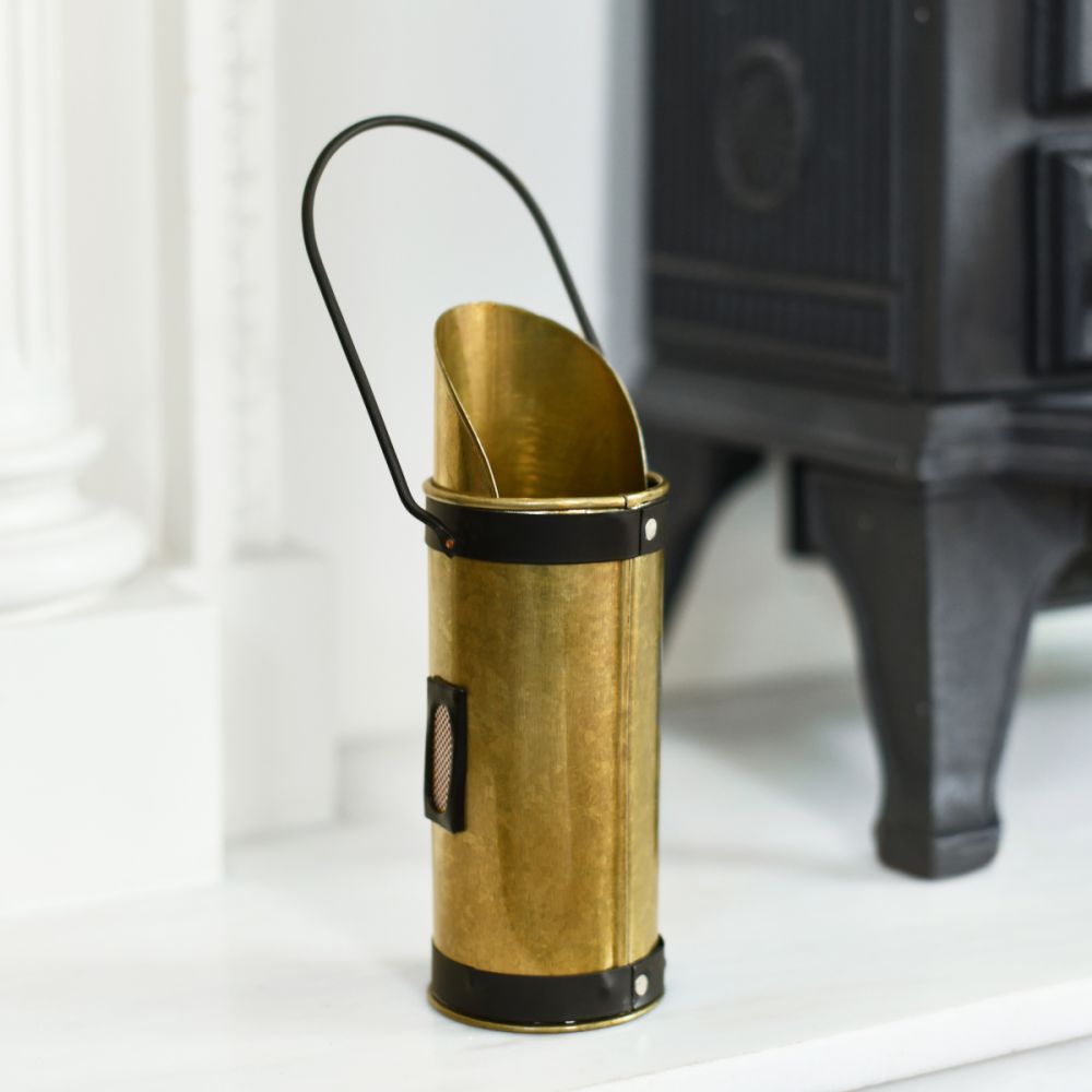 Bronze Norfolk 'Mini Coal Hod' Match Holder