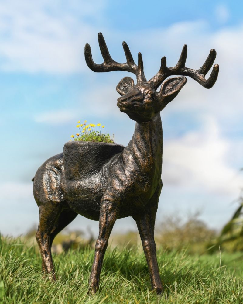 Bronze 'Reed' Mini Buck Planter