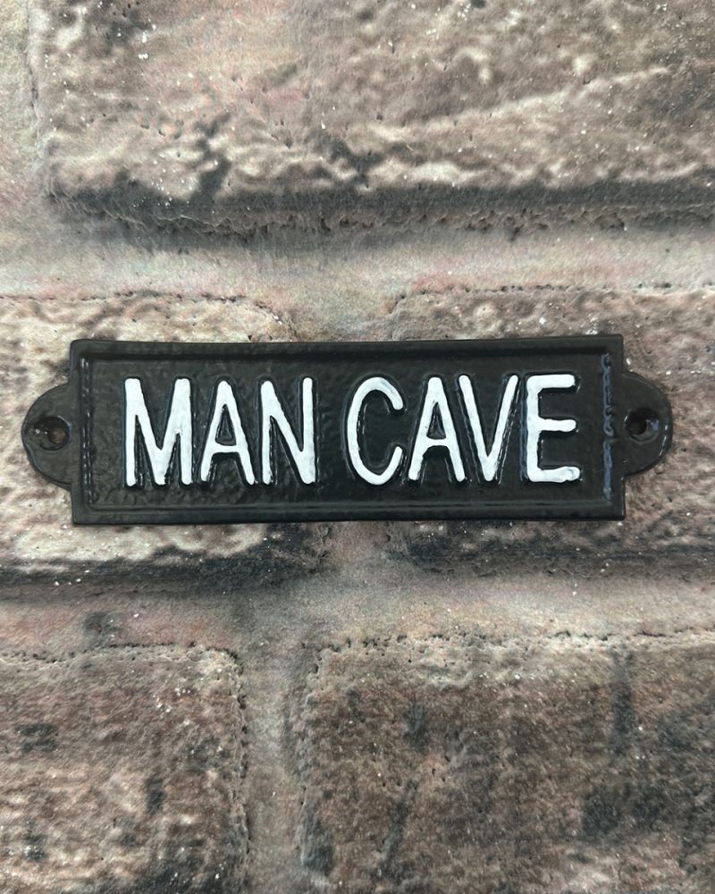 Cast Iron 'Man Cave' Decorative Sign