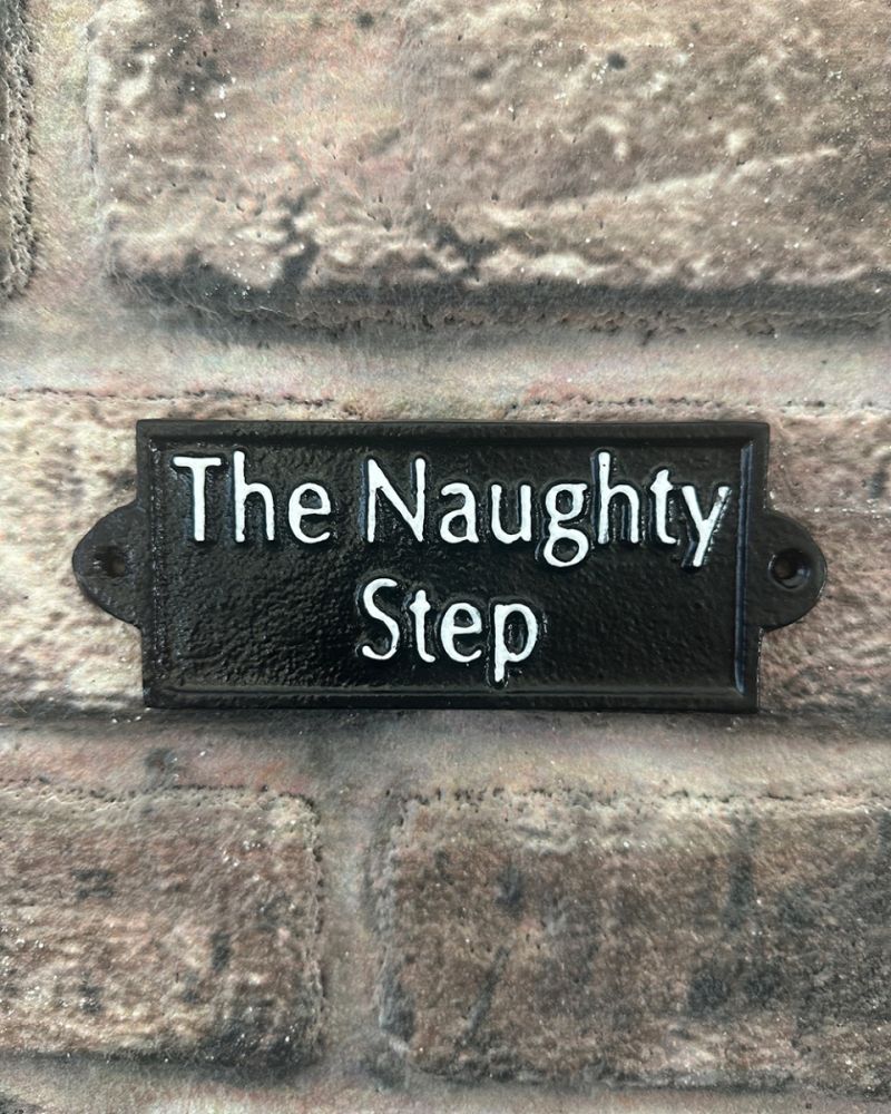 Cast Iron 'Naughty Step' Decorative Sign