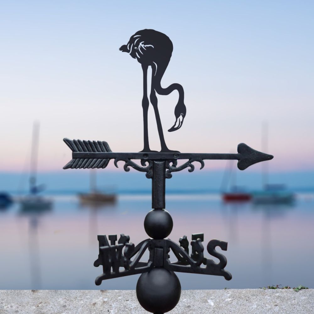 Cast Iron & Steel Flamingo Weathervane