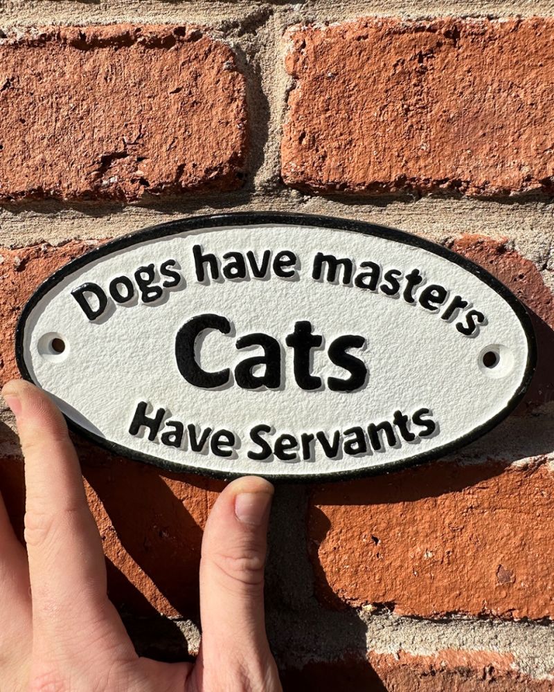 Cast Iron 'Cats' Decorative Sign