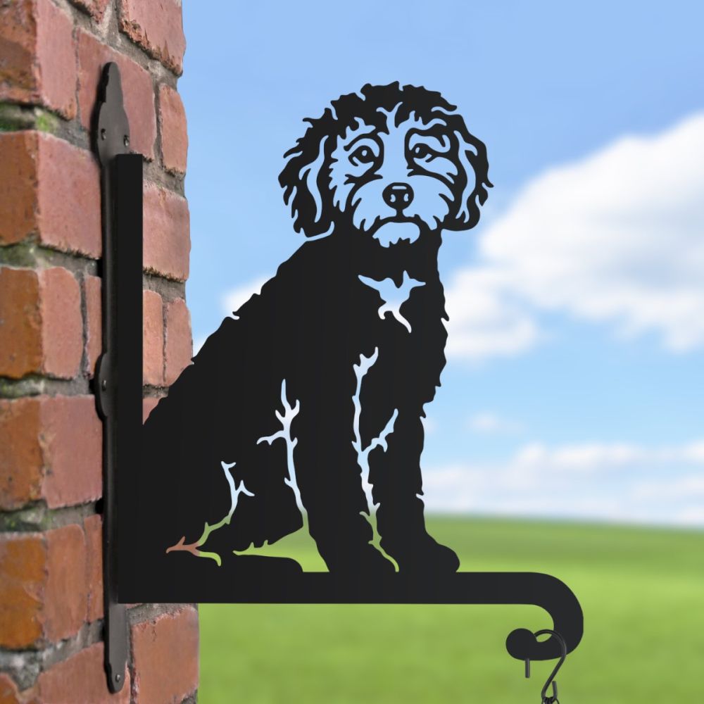 Cockapoo Sitting Hanging Basket Bracket