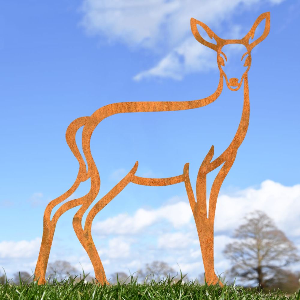 Rustic Contemporary Doe Iron Silhouette