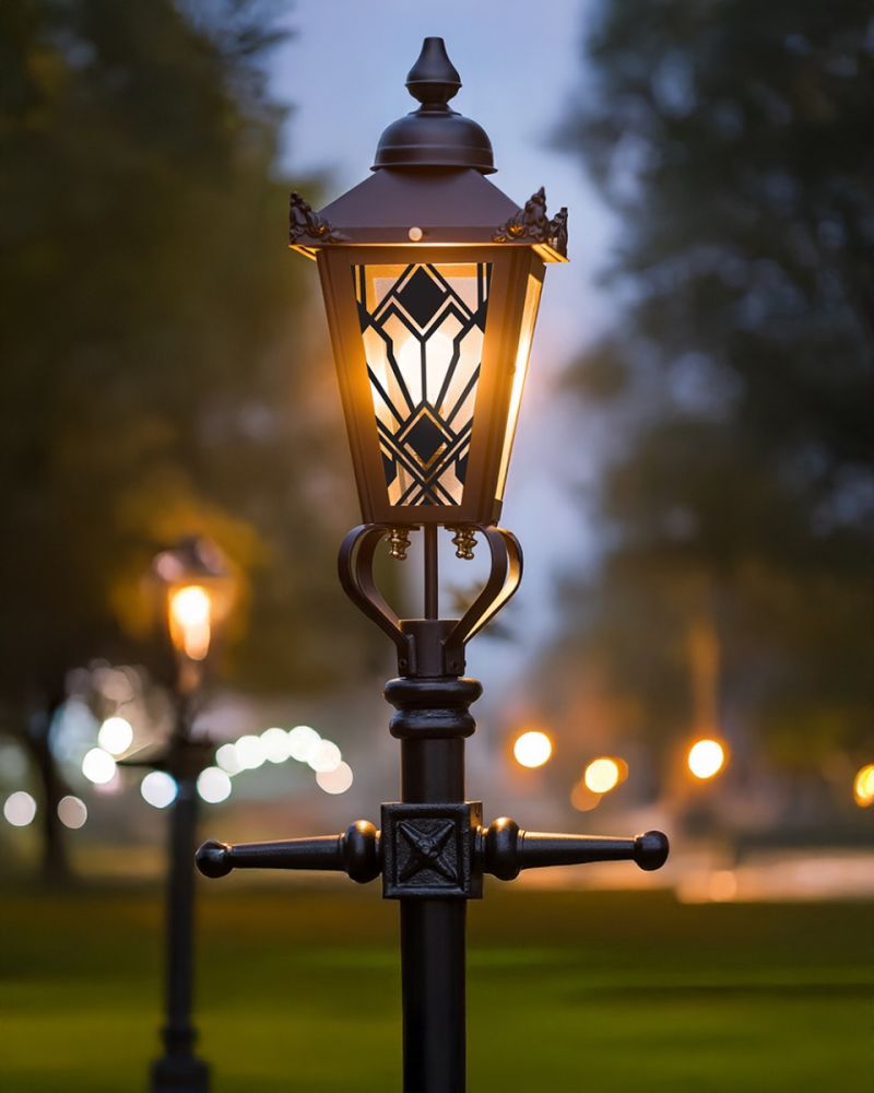 Customised Garden Lamp Post - Art Deco