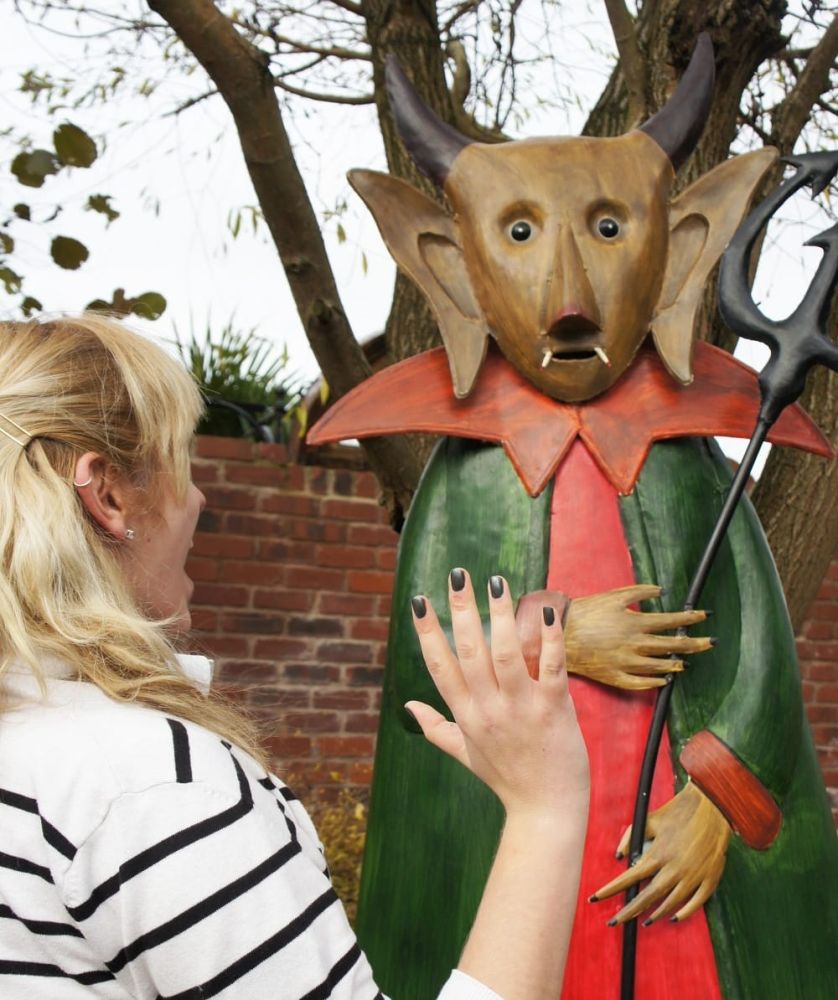 “Trick or Treat” Hand Painted Sculpture 