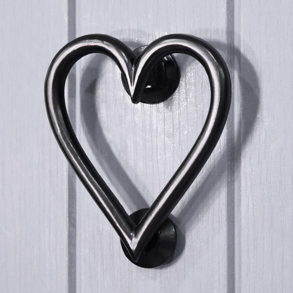 Black Iron Heart Door Knocker
