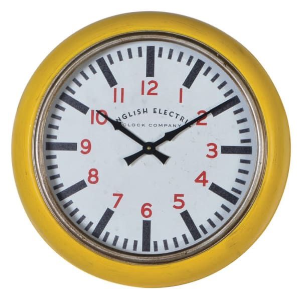 'English Electric' Yellow Wall Clock