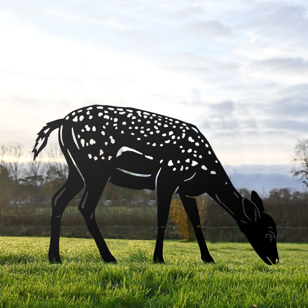 Black Fallow Fawn Silhouette