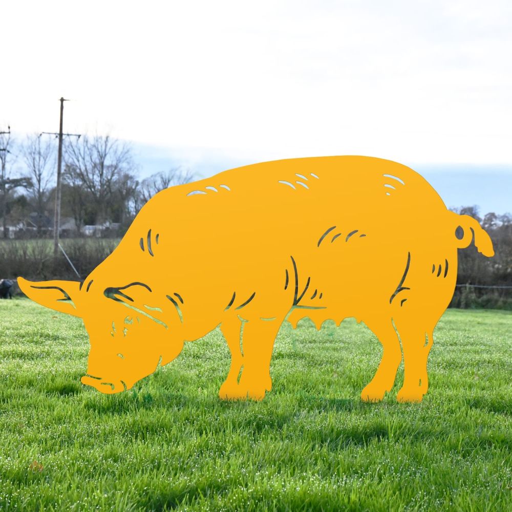 Yellow Female Pig Iron Silhouette