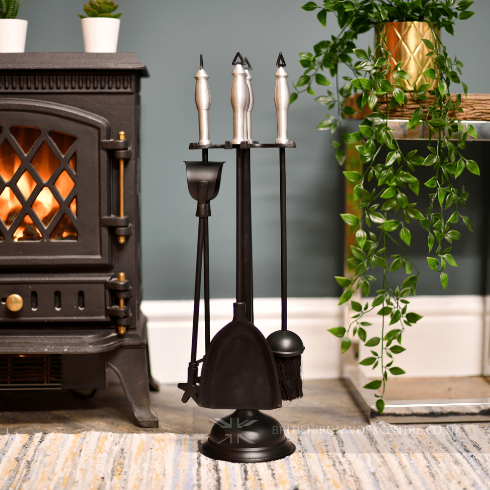 Iron Fireplace Tools With Aluminium Handles by Fireplace