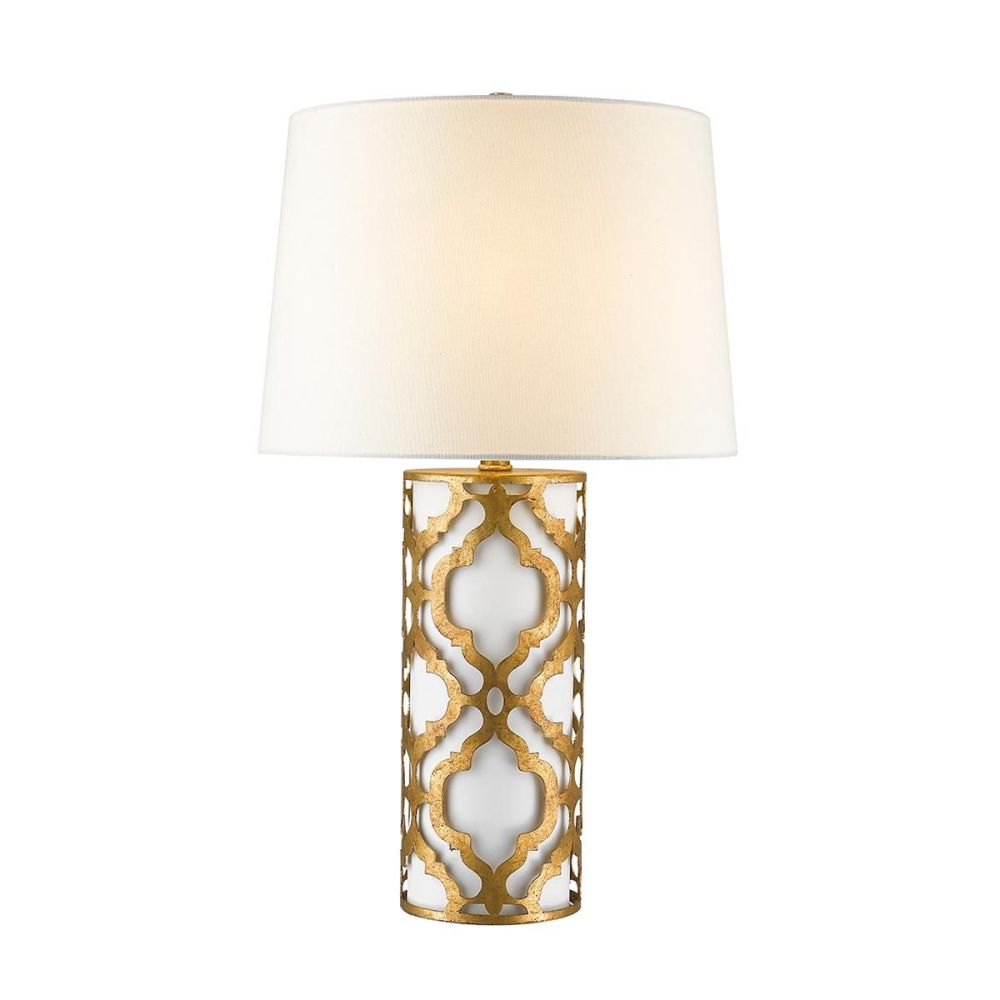 'Charlotte' Gold & Ivory Baroque Small Table Lamp