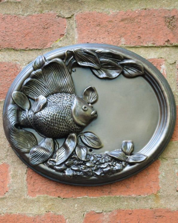'Goldfish' Naural Bronze House Sign (Clearance)