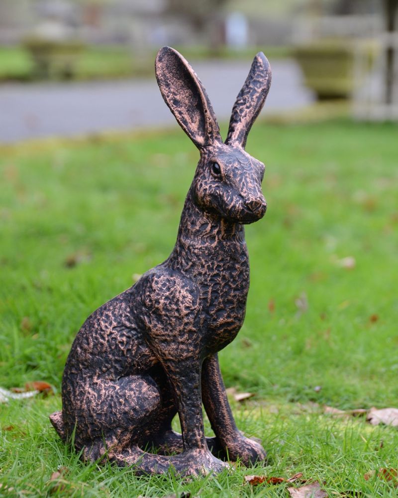 Verdigris 'Huxley' The Hare Garden Sculpture - Copper