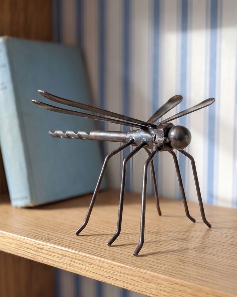 'Hover' The Dragonfly Scrap Metal Art Sculpture