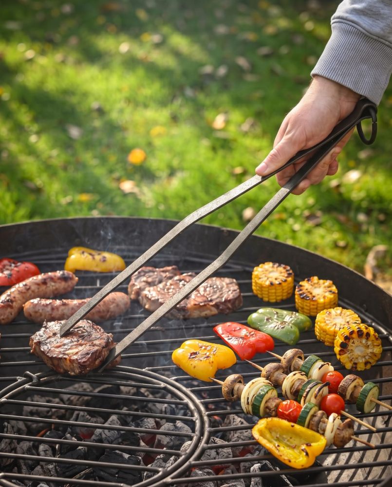Iron BBQ Cooking Tongs