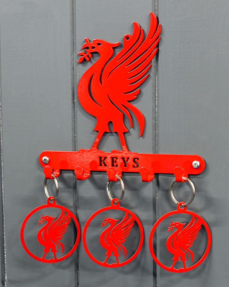 Liver Bird Key Holder With Trio Of Keyrings