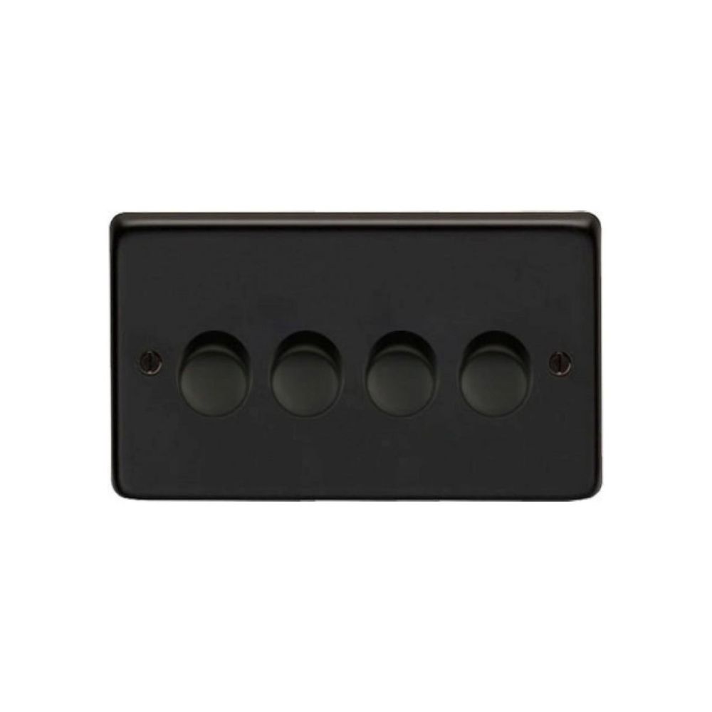 Matte Black Quad LED Dimmer Switch