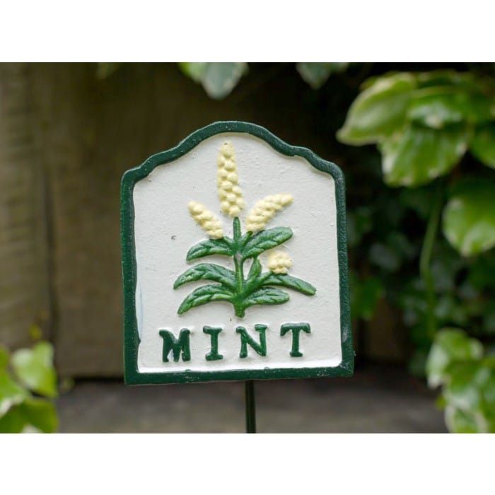Cast Iron Hand Painted Mint Sign 