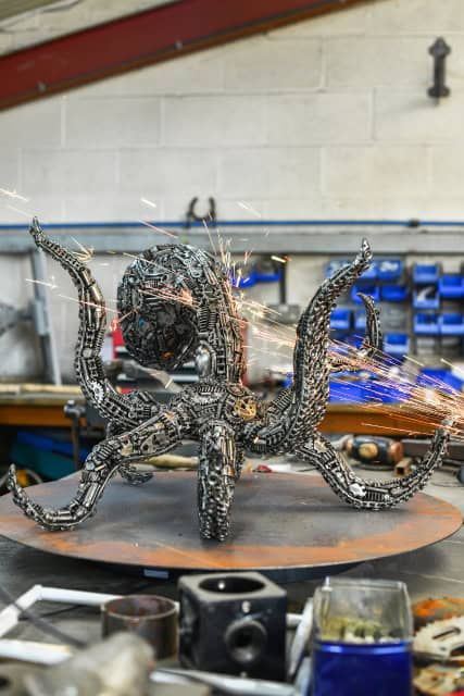 'Cogtopus' The Octopus Scrap Metal Art Sculpture - 51cm