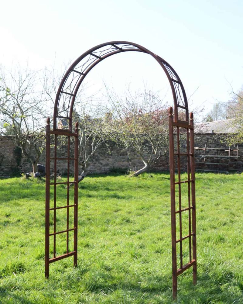 Ornate 'Surmaville' Rustic Steel Rose Arch - 2.2m
