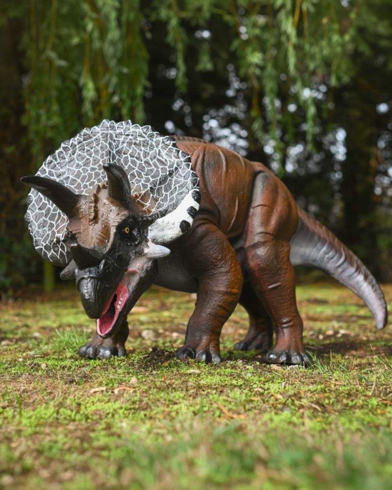 'Jurassic Titan' Cast Aluminium Triceratops Garden Sculpture