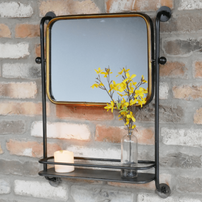 Pipe Shelf Mirror Shelf