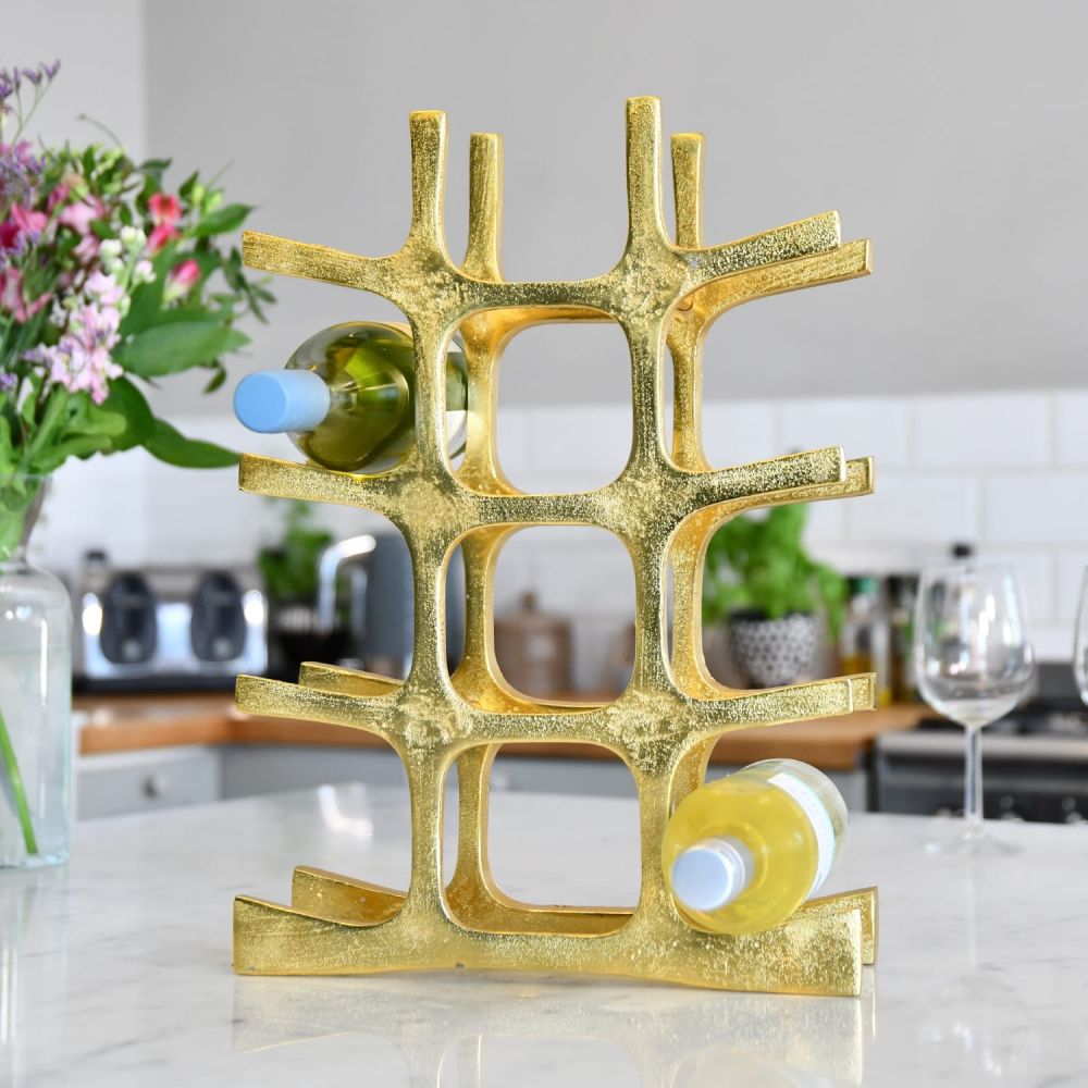 Gold 'Kempton House' Wine Rack
