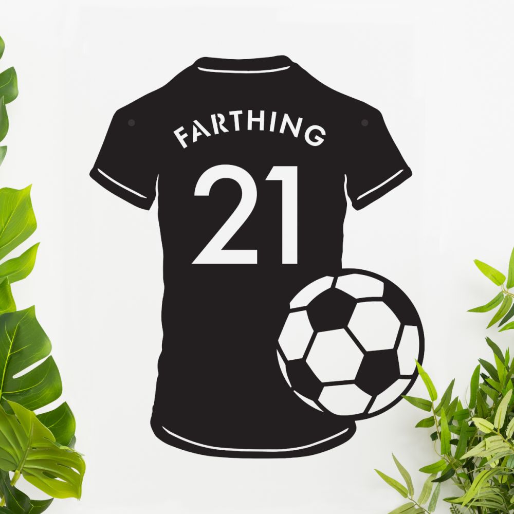 Personalised Shirt & Football Wall Art