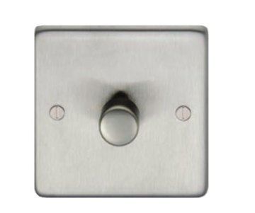 Single 400W Dimmer Switch Satin Stainless Steel