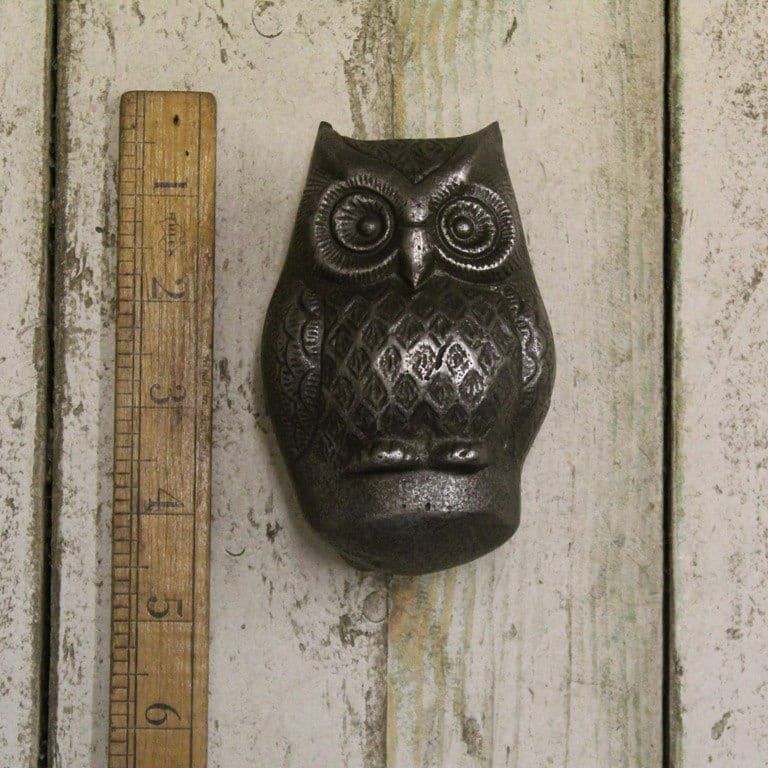 Sleeping Owl Antique Cast Iron Door Knocker