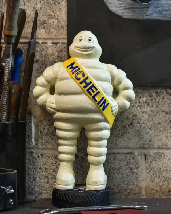 Cast Iron Hand Painted 'Michelin Man' Home Ornament - 33cm