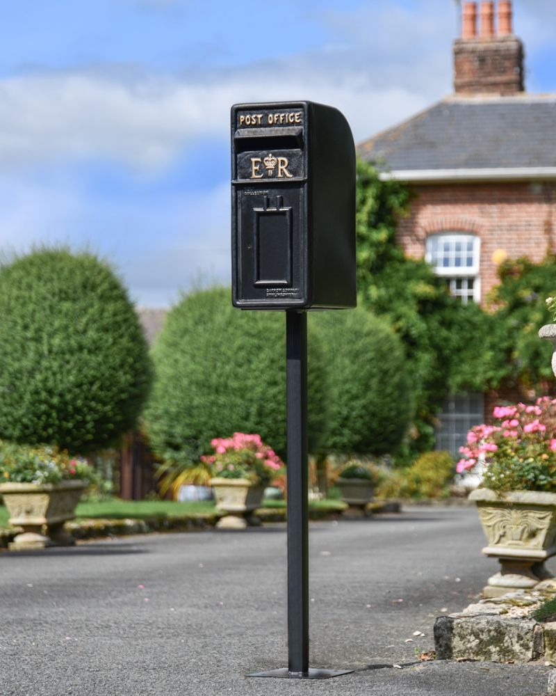 Black Freestanding Post Box Stand