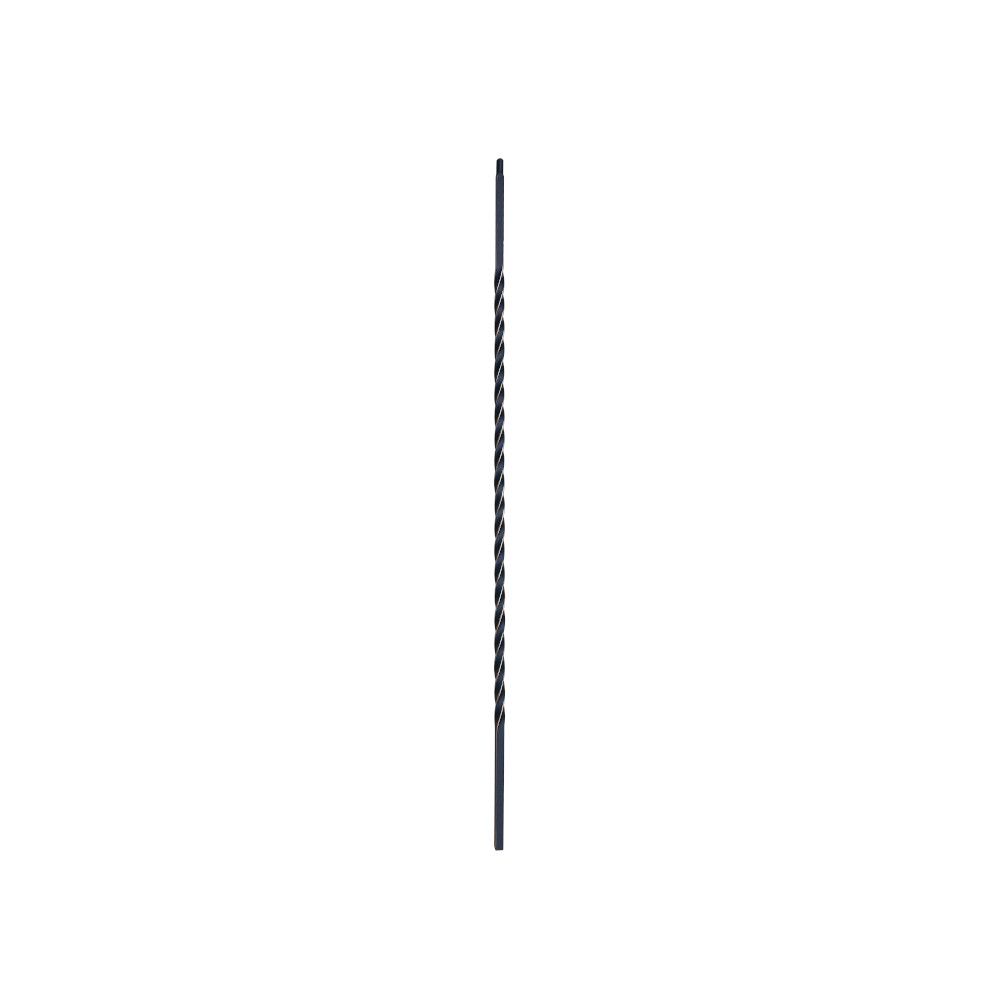 Steel 'Gonville' Continuous Twist Stair Spindle Black & Copper - Spindle Only