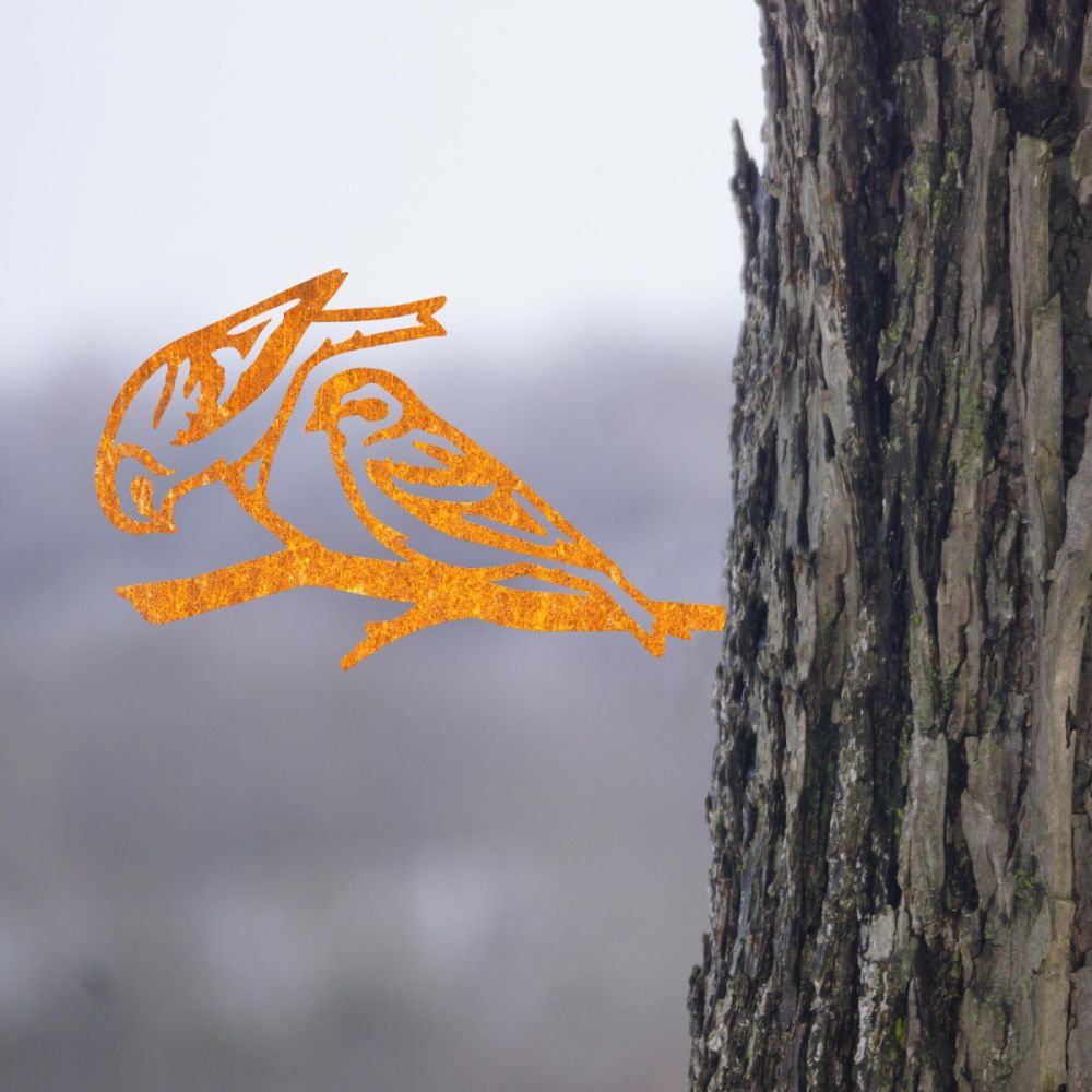 Steel Siskin Tree Spike In Rustic