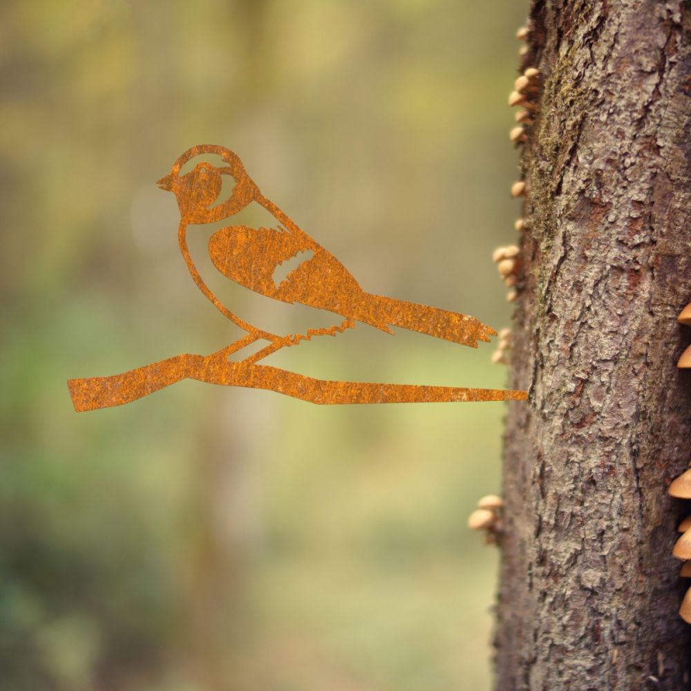Steel Sparrow Tree Spike In Rustic
