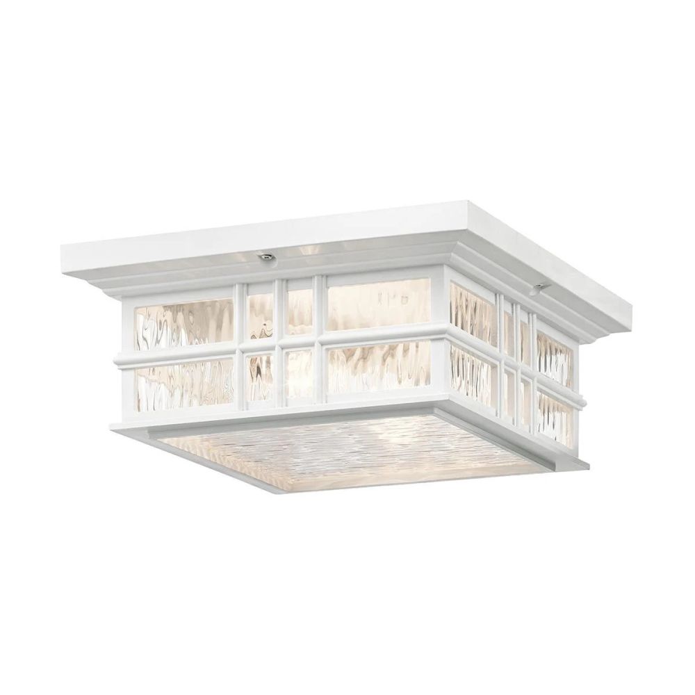 The 'Kimpton' White Nautical Flush Ceiling Light